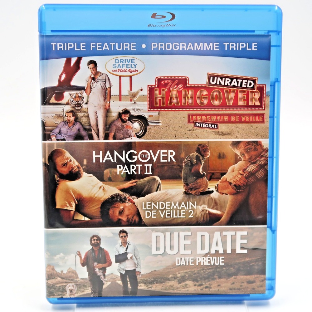 The Hangover Triple Feature Hangover 1 & 2 Due Date Blu-ray Warner Bros 2012